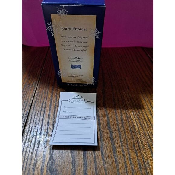 2005 Hallmark Keepsake Snow Buddies #8 Christmas Holiday Ornament Snowman Owl - Picture 4 of 4